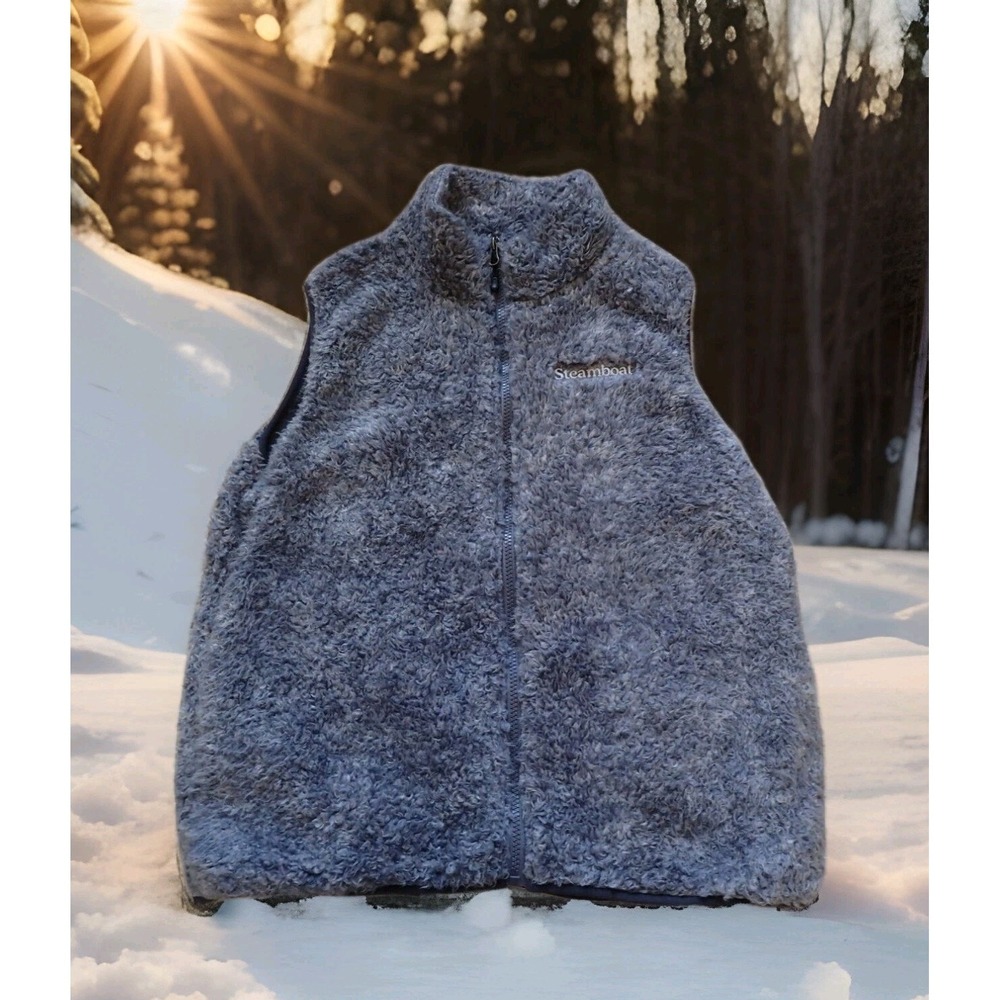 Stillwater Supply Co Fleece Vest Womens Small Gray Excellent Steamboat Sherpa